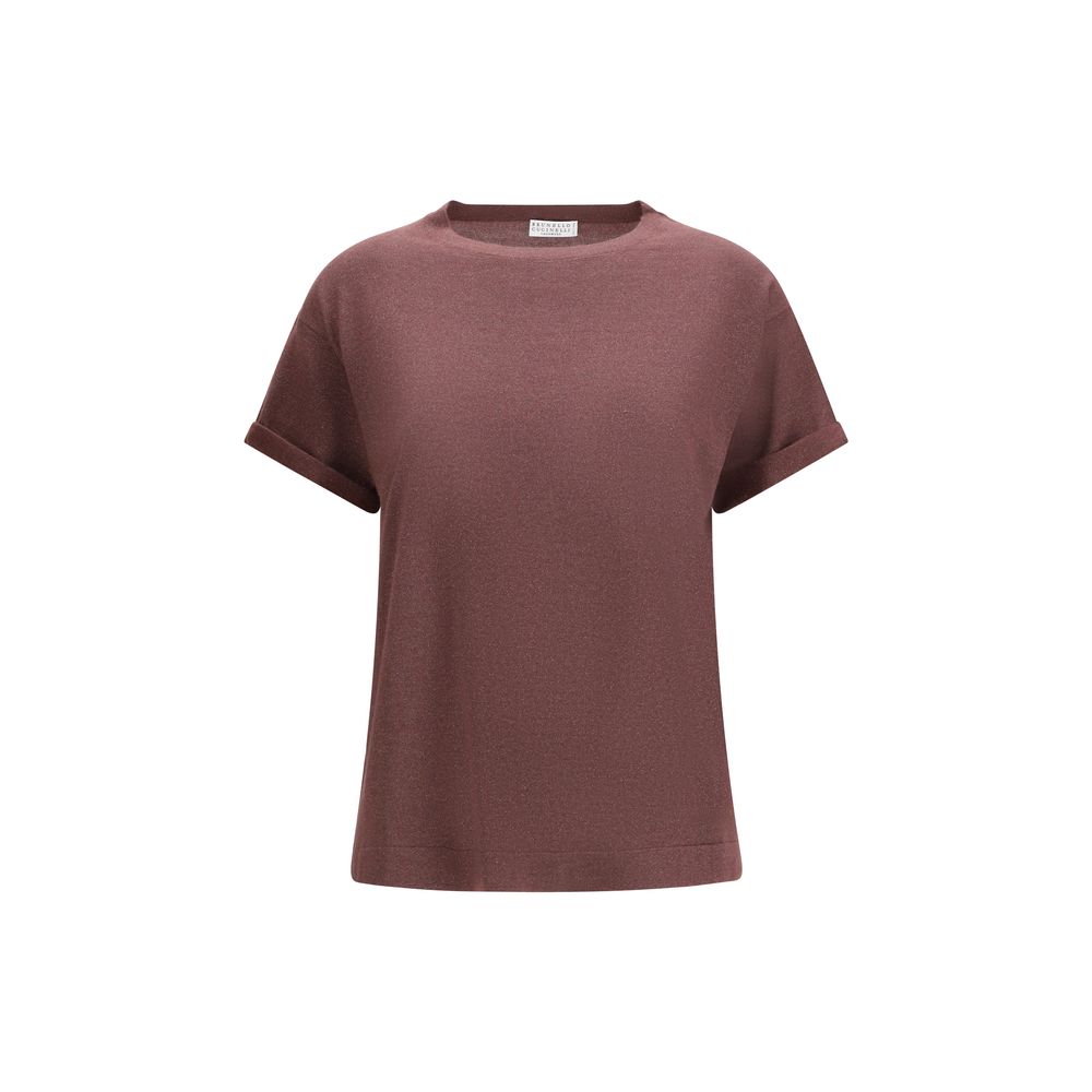 Brunello Cucinelli Bordeaux Nylon T-Shirt Brunello Cucinelli