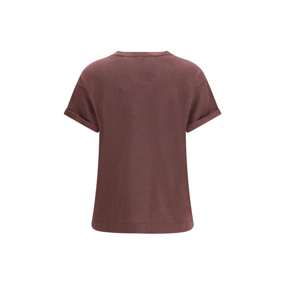 Brunello Cucinelli Bordeaux Nylon T-Shirt Brunello Cucinelli