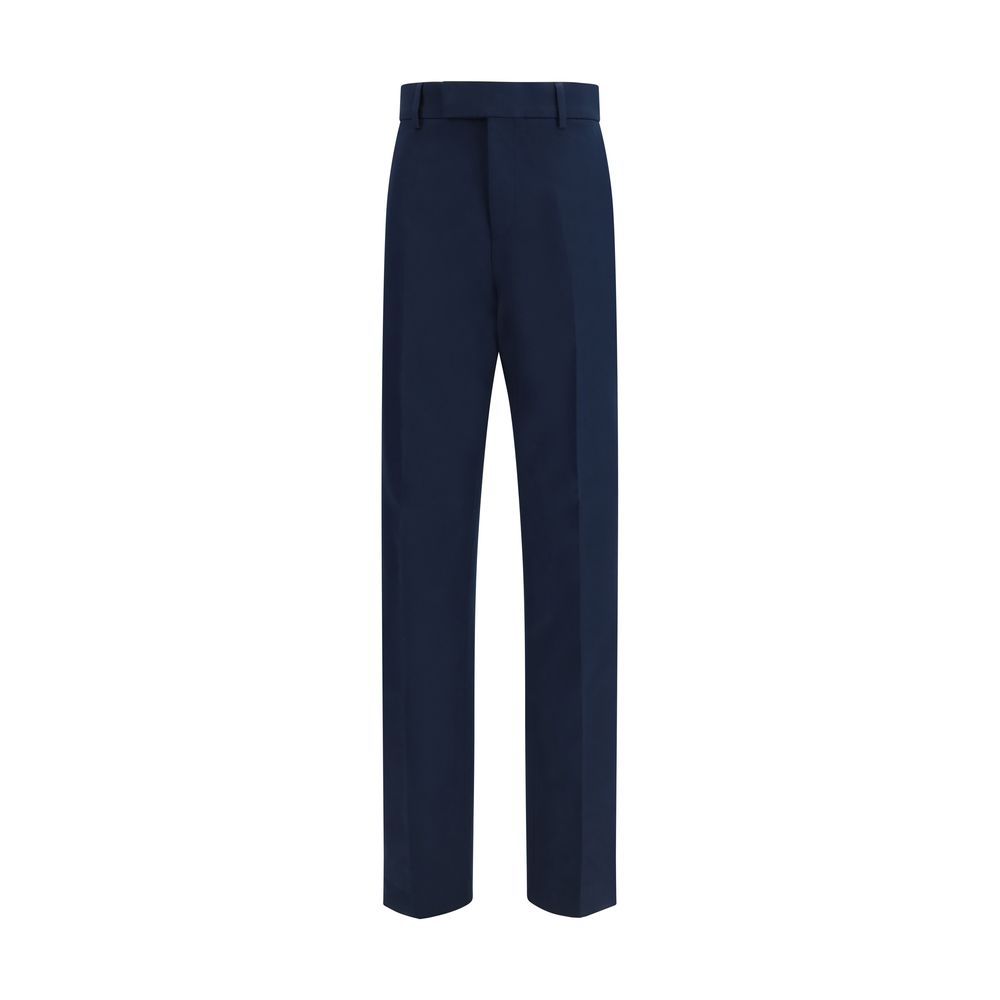 Ferragamo Blue Cotton Chino Pants Ferragamo