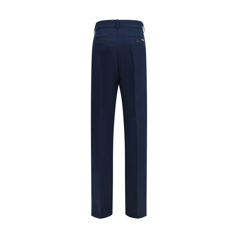 Ferragamo Blue Cotton Chino Pants Ferragamo