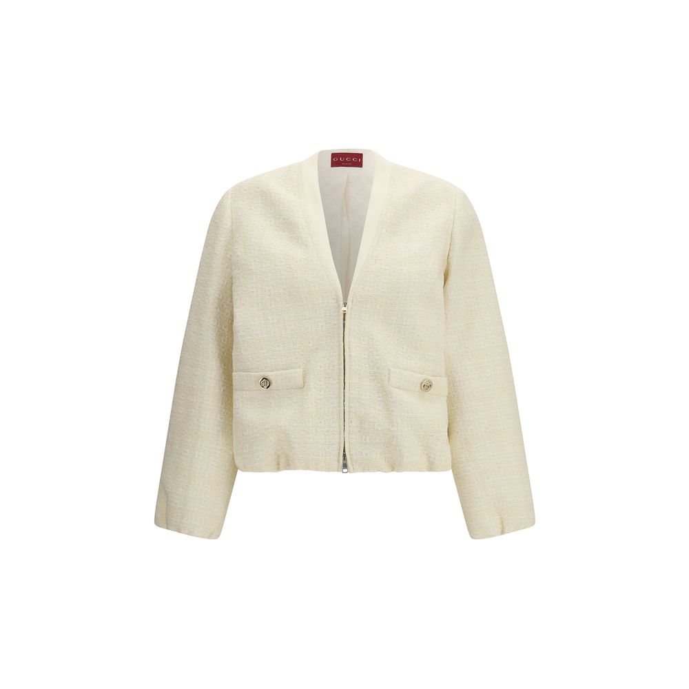 Gucci Beige Cotton Bomber Gucci