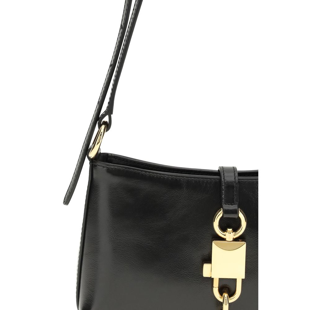 Dolce & Gabbana Black Calf Leather Bos Taurus Shoulder Bag Dolce & Gabbana