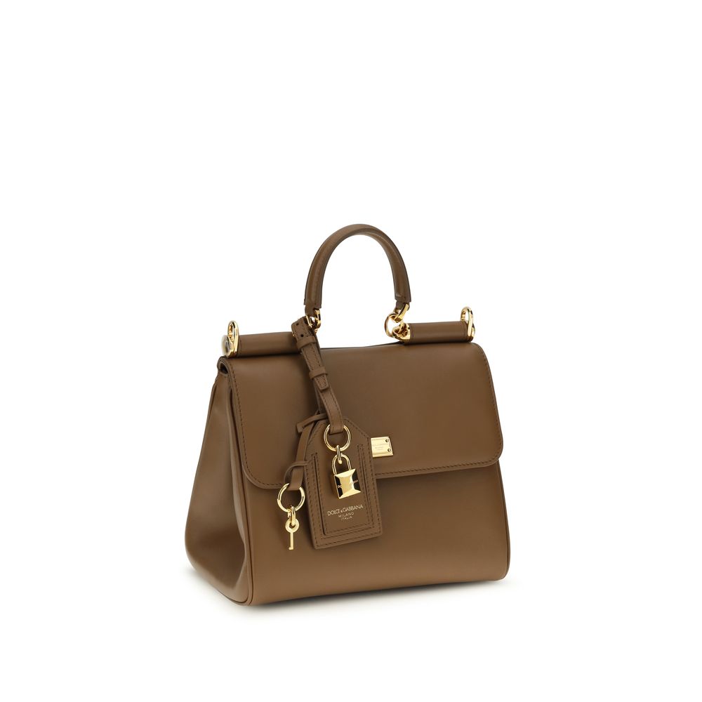 Dolce & Gabbana Brown Calf Leather Bos Taurus Shoulder Bag Dolce & Gabbana