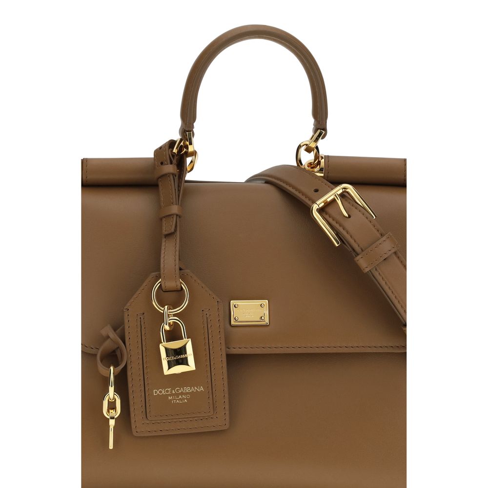 Dolce & Gabbana Brown Calf Leather Bos Taurus Shoulder Bag Dolce & Gabbana