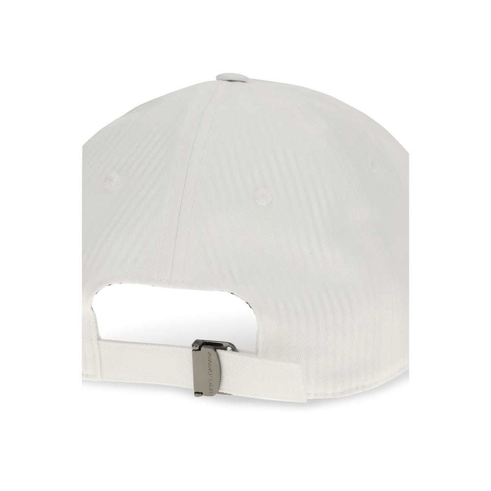 Dolce & Gabbana White Cotton Cap (Baseball Hat) Dolce & Gabbana