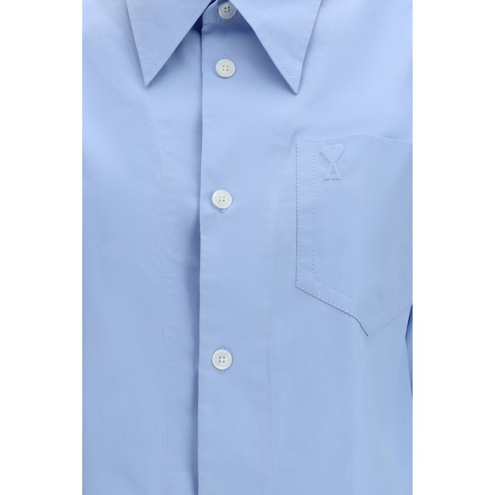 Ami Paris Blue Cotton Dress Shirt Ami Paris