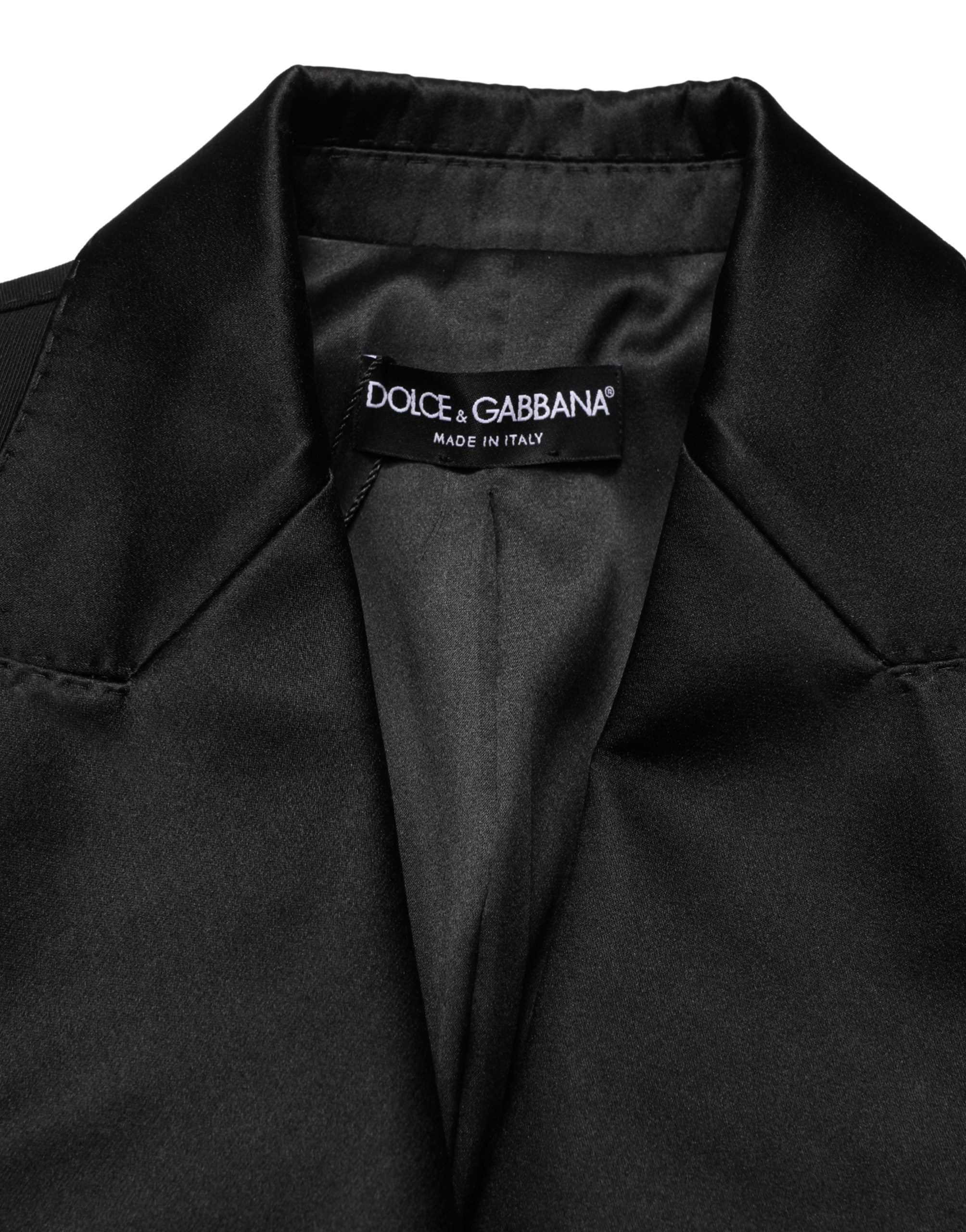 Dolce & Gabbana Black Wool Single Breasted Blazer Jacket Dolce & Gabbana