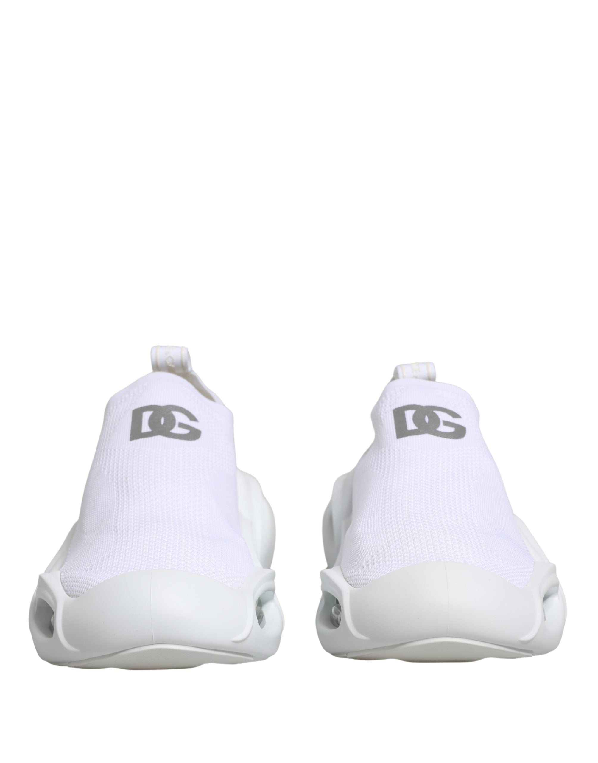 Dolce & Gabbana White Slip On Wave Low Top Sneakers Shoes Dolce & Gabbana