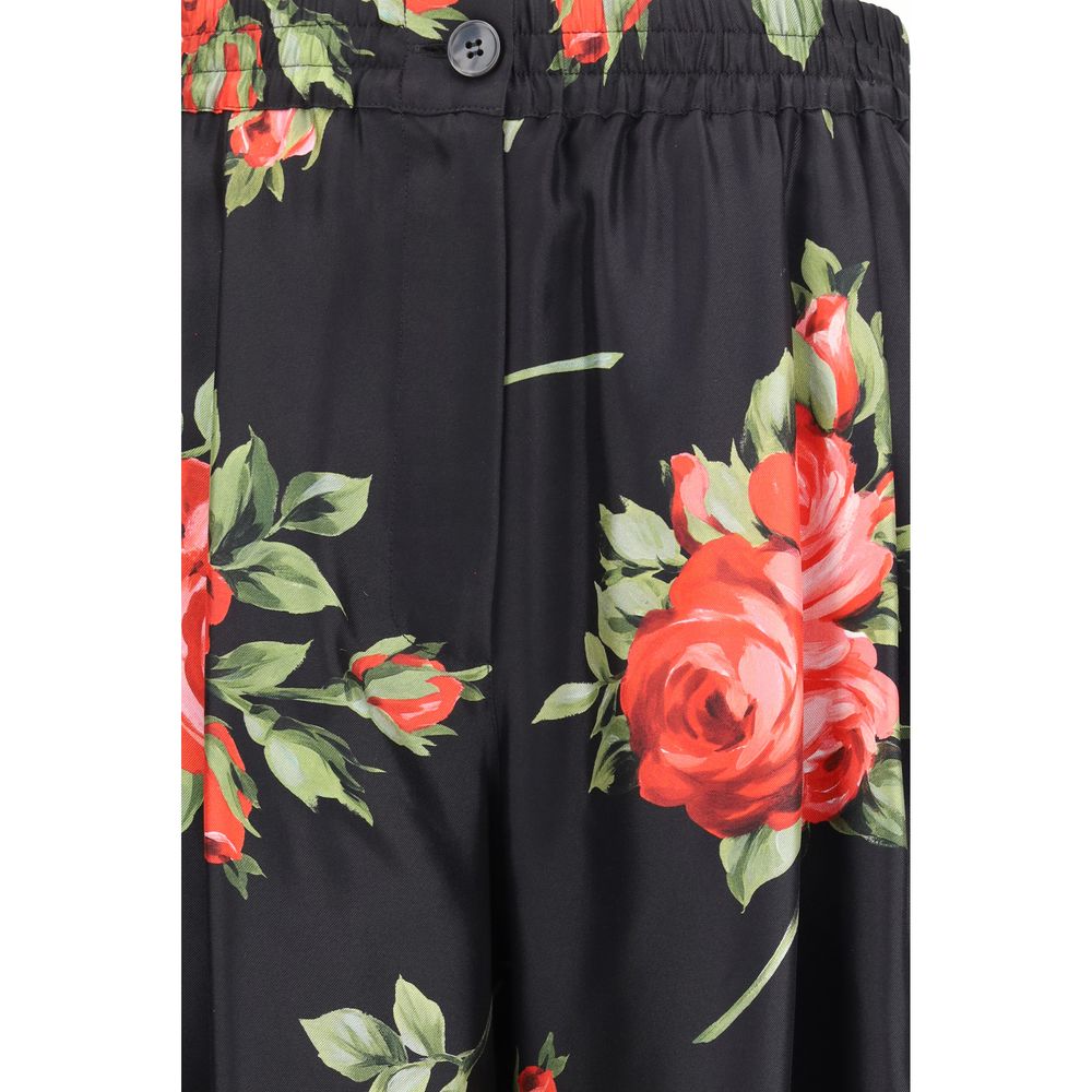 Dolce & Gabbana Multicolor Silk Casual Pants Dolce & Gabbana