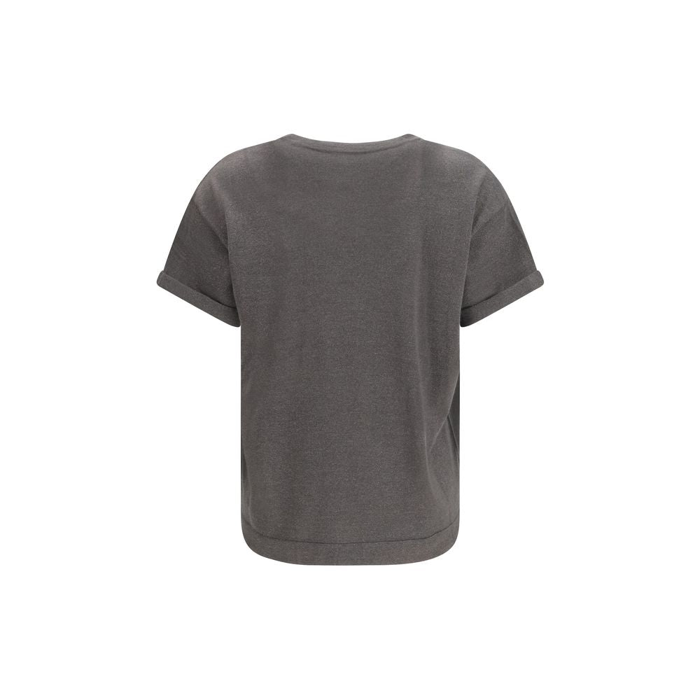 Brunello Cucinelli Gray Nylon T-Shirt Brunello Cucinelli