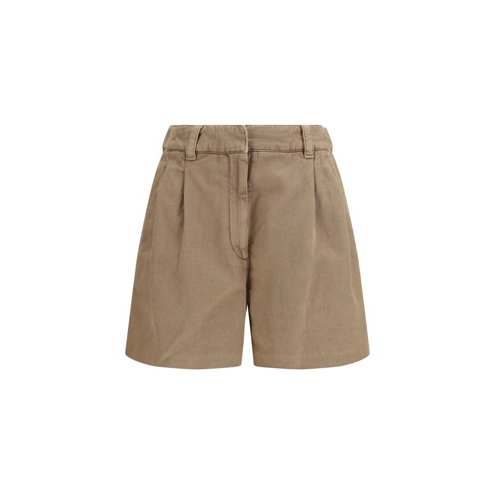 Brunello Cucinelli Beige Cotton Bermuda Shorts Brunello Cucinelli