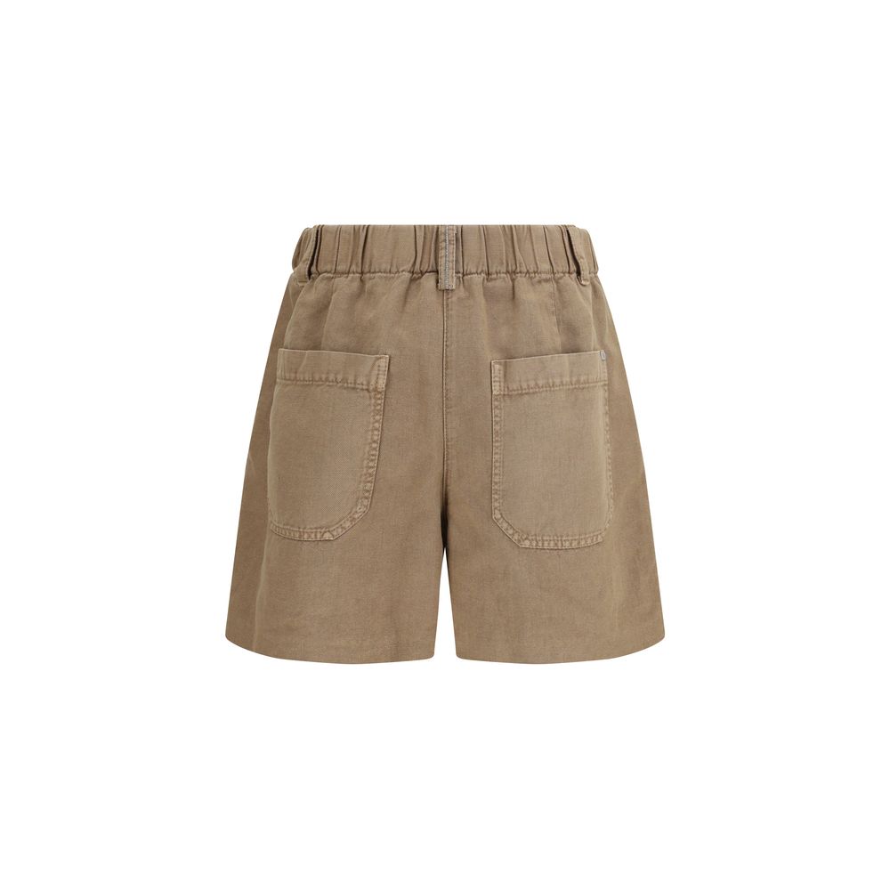 Brunello Cucinelli Beige Cotton Bermuda Shorts Brunello Cucinelli
