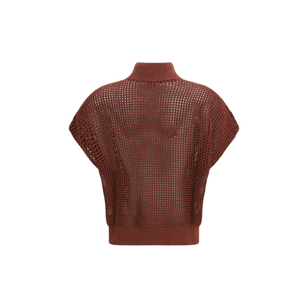 Brunello Cucinelli Bordeaux Cotton Sweatshirt Brunello Cucinelli
