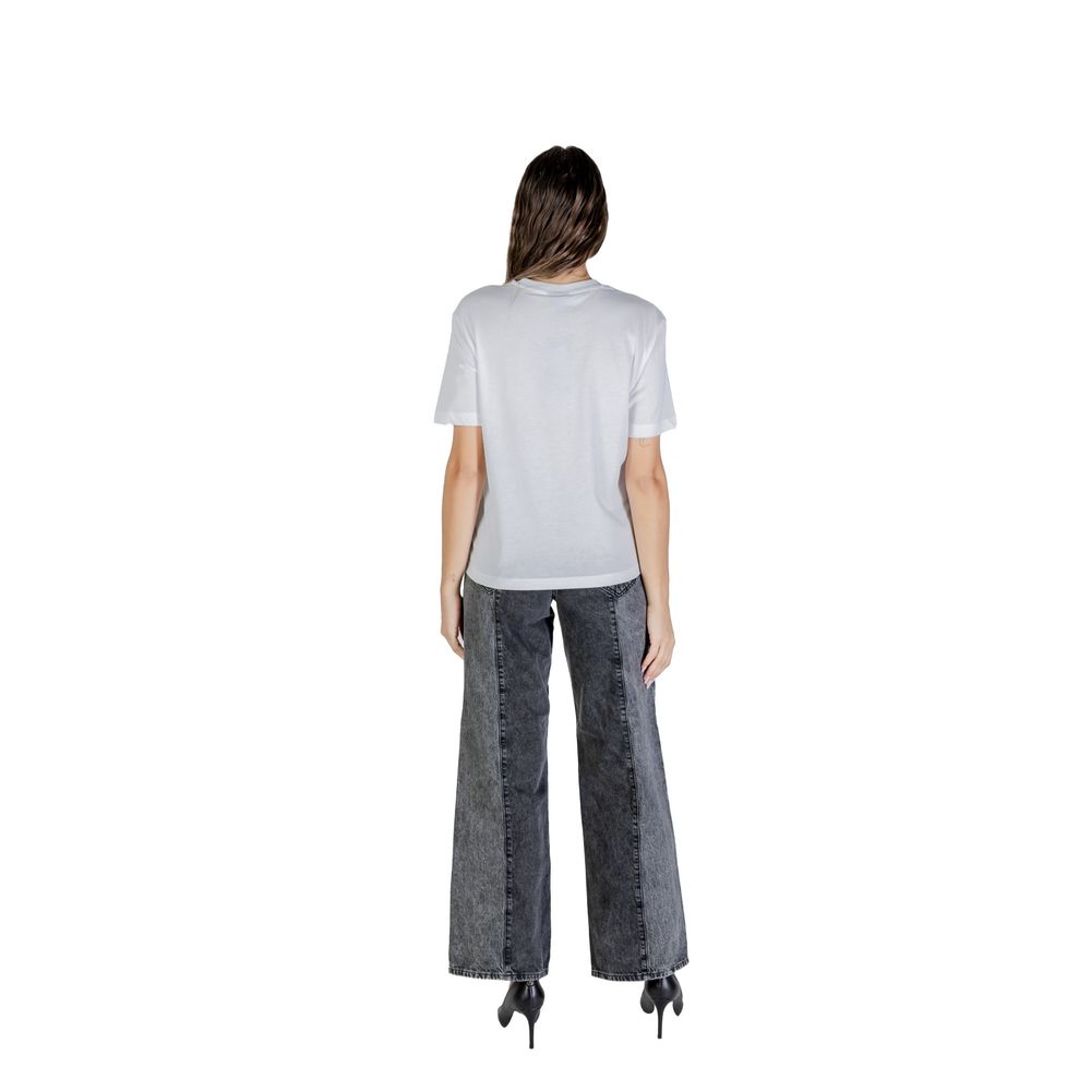 Karl Lagerfeld White Cotton T-Shirt Karl Lagerfeld