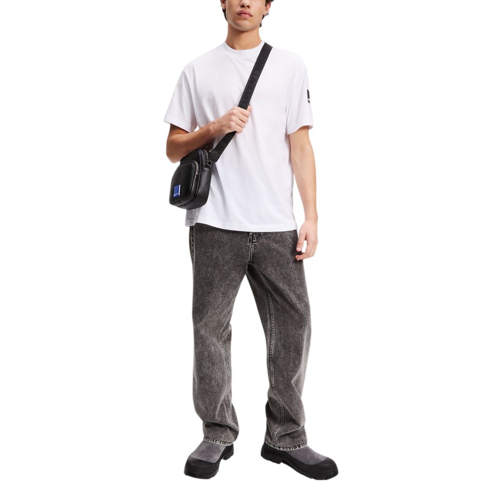 Karl Lagerfeld White Cotton T-Shirt Karl Lagerfeld