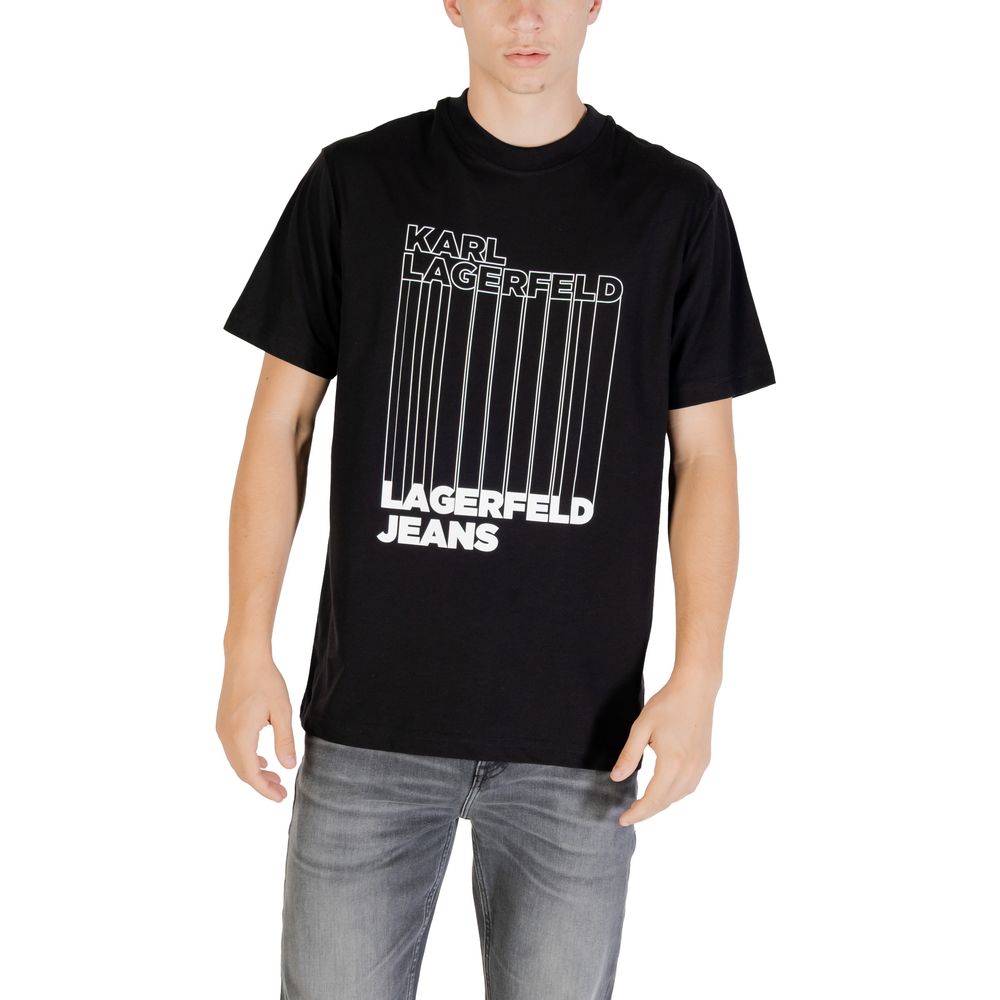 Karl Lagerfeld Black Organic Cotton T-Shirt Karl Lagerfeld