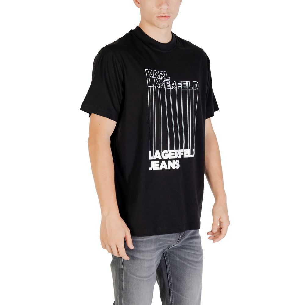 Karl Lagerfeld Black Organic Cotton T-Shirt Karl Lagerfeld