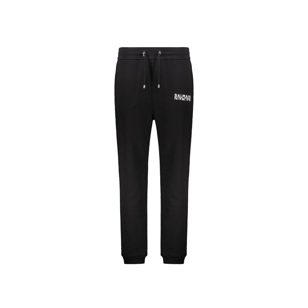 Balmain Black Cotton Joggers (Workout Pants) Balmain