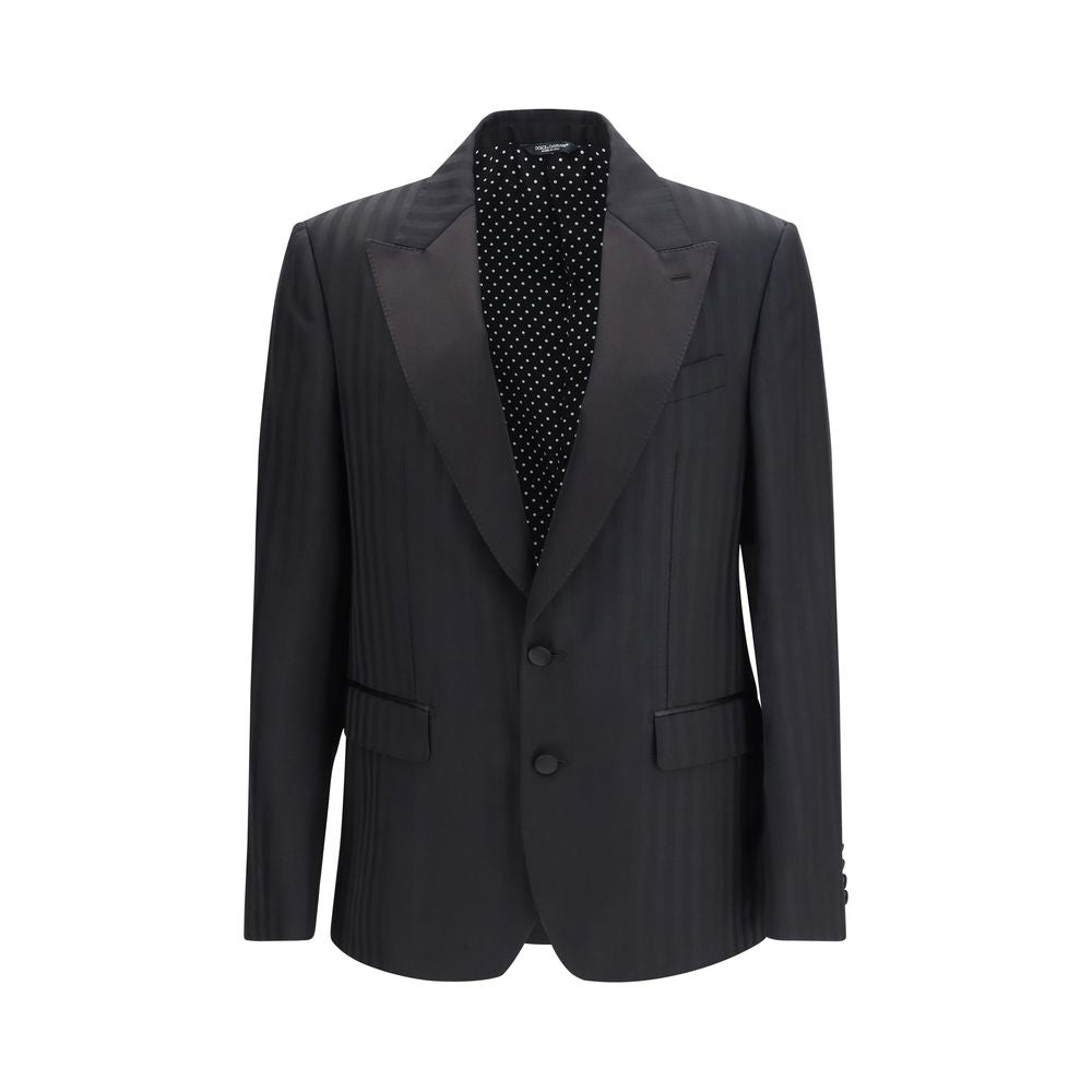 Dolce & Gabbana Black Wool Oves Aries Blazer Dolce & Gabbana