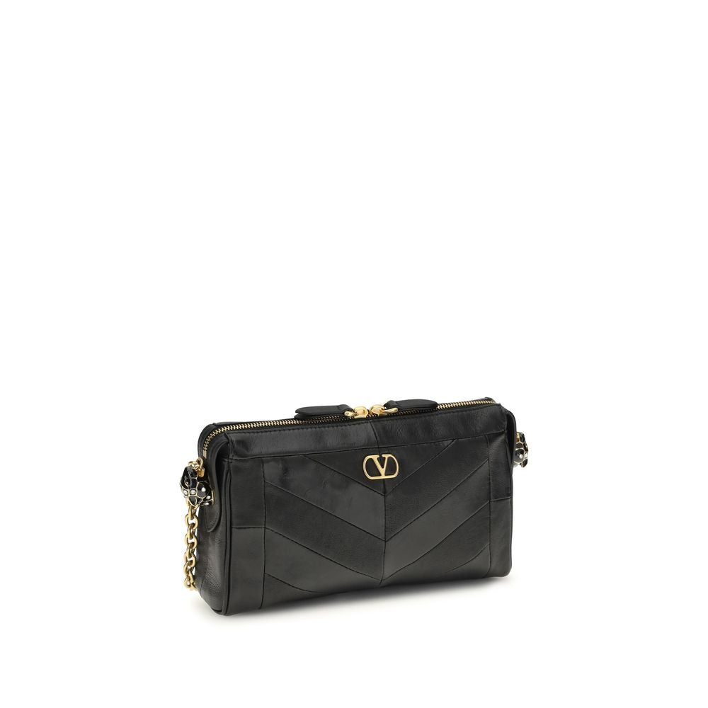 Valentino Garavani Black Lamb Ovis Aries Aries Shoulder Bag Valentino Garavani