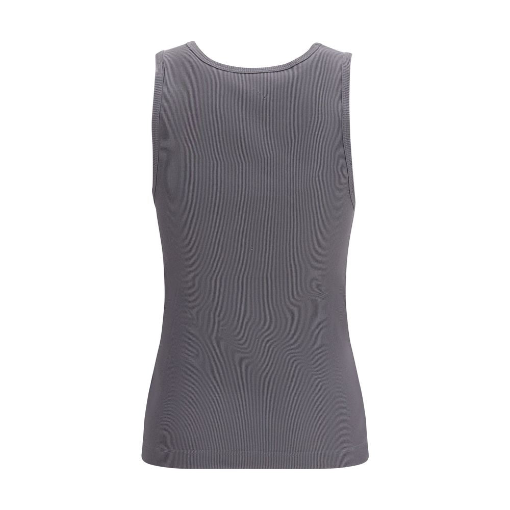 Dolce & Gabbana Gray Cotton Tank Tops Dolce & Gabbana