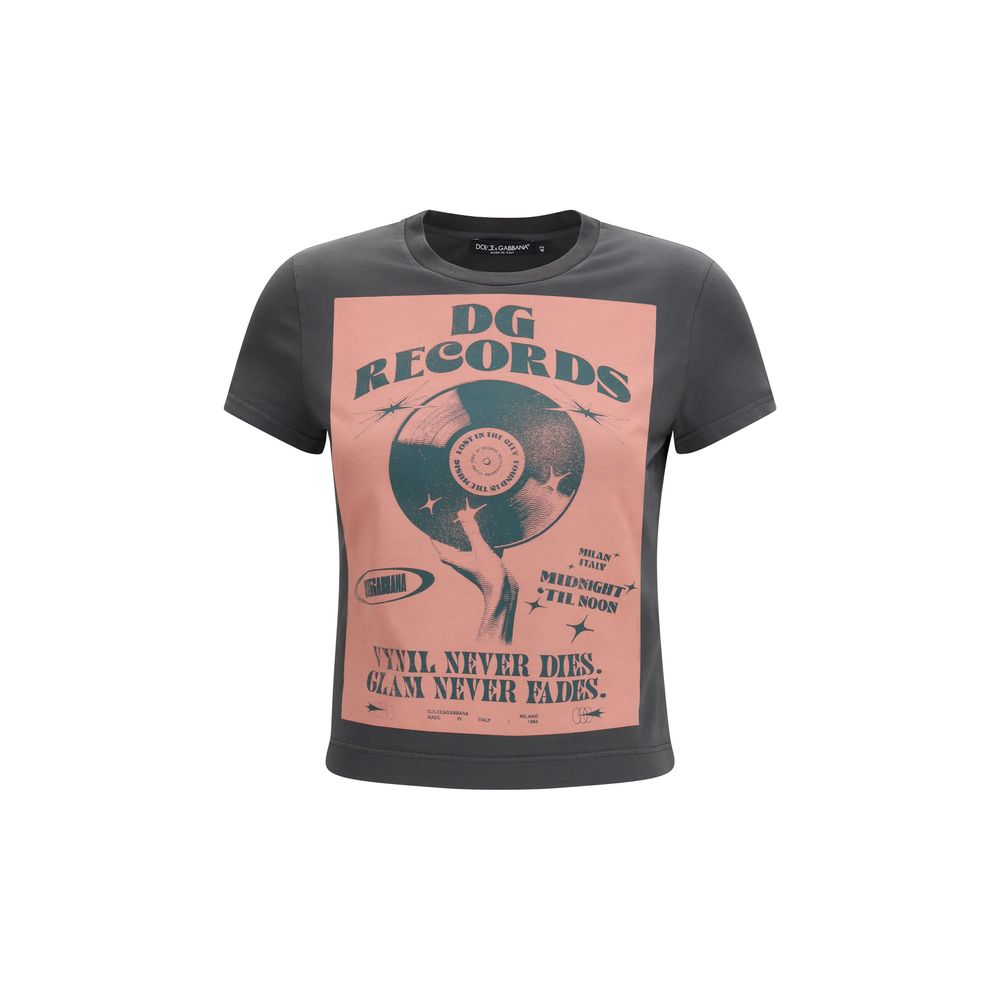 Dolce & Gabbana Gray Cotton T-Shirt Dolce & Gabbana