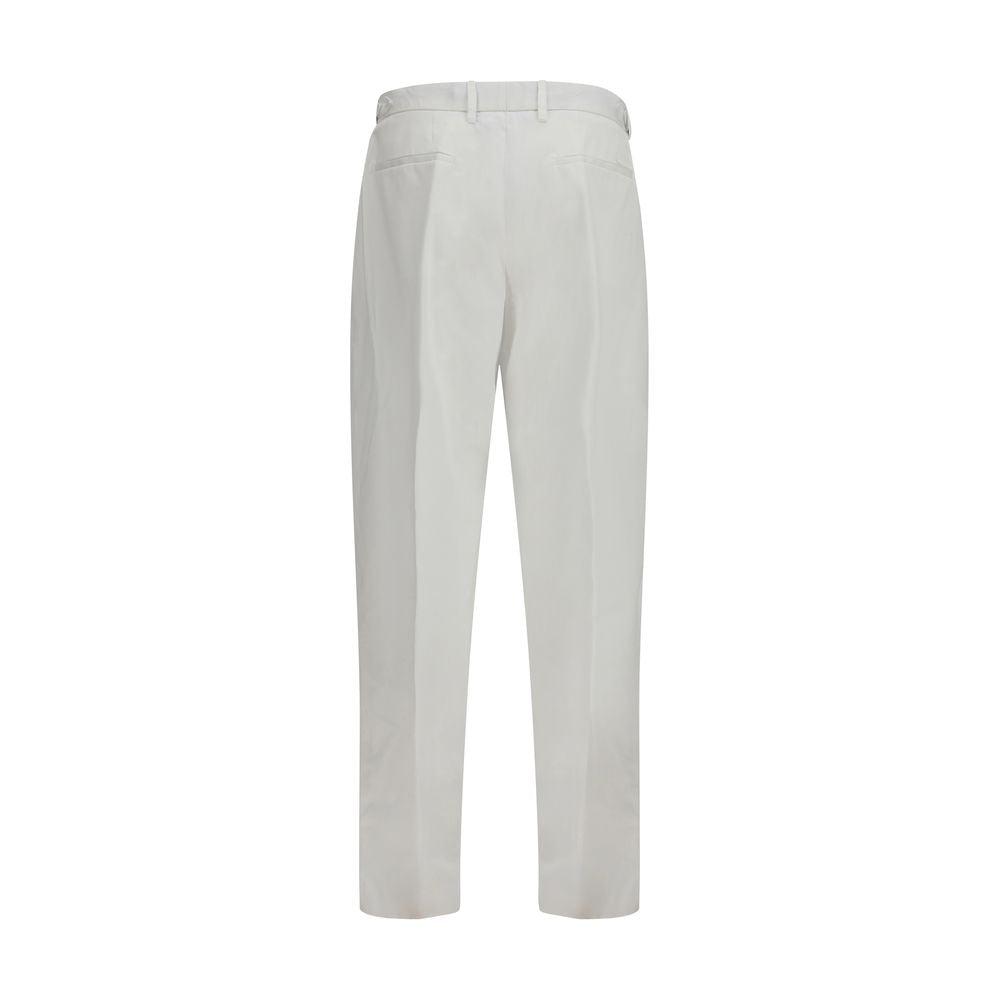 Dolce & Gabbana White Cotton Casual Pants Dolce & Gabbana