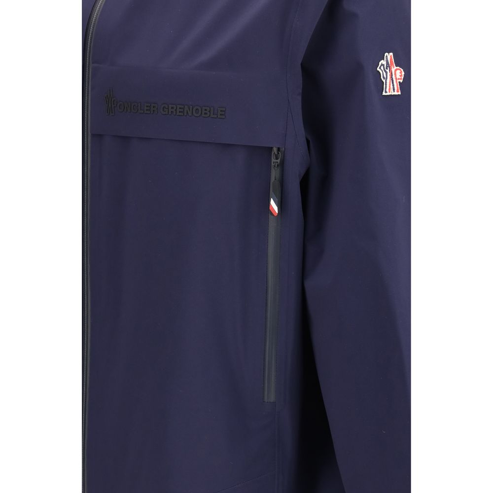 Moncler Grenoble Blue Polyamide Shell Jacket Moncler Grenoble