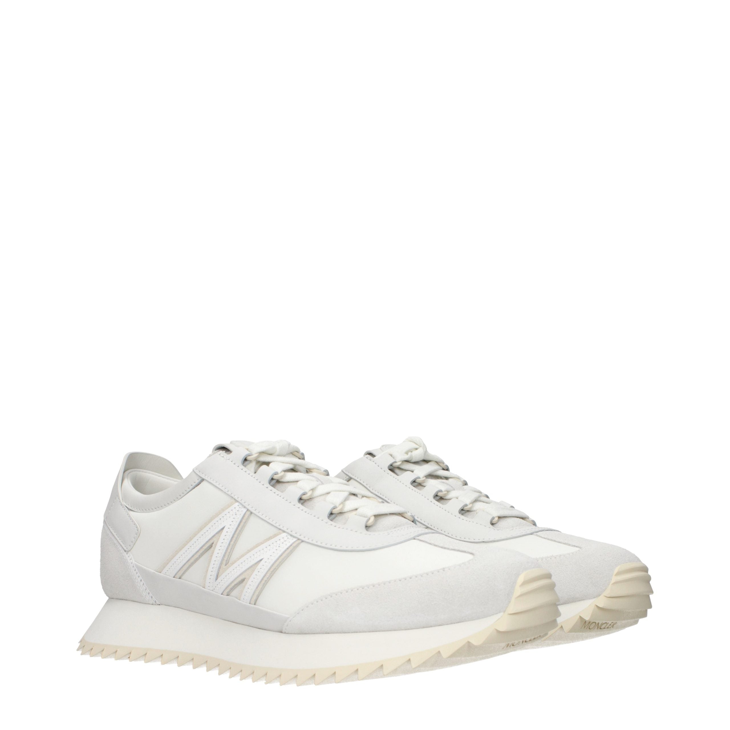 Moncler White Leather Athletic Sneakers Moncler