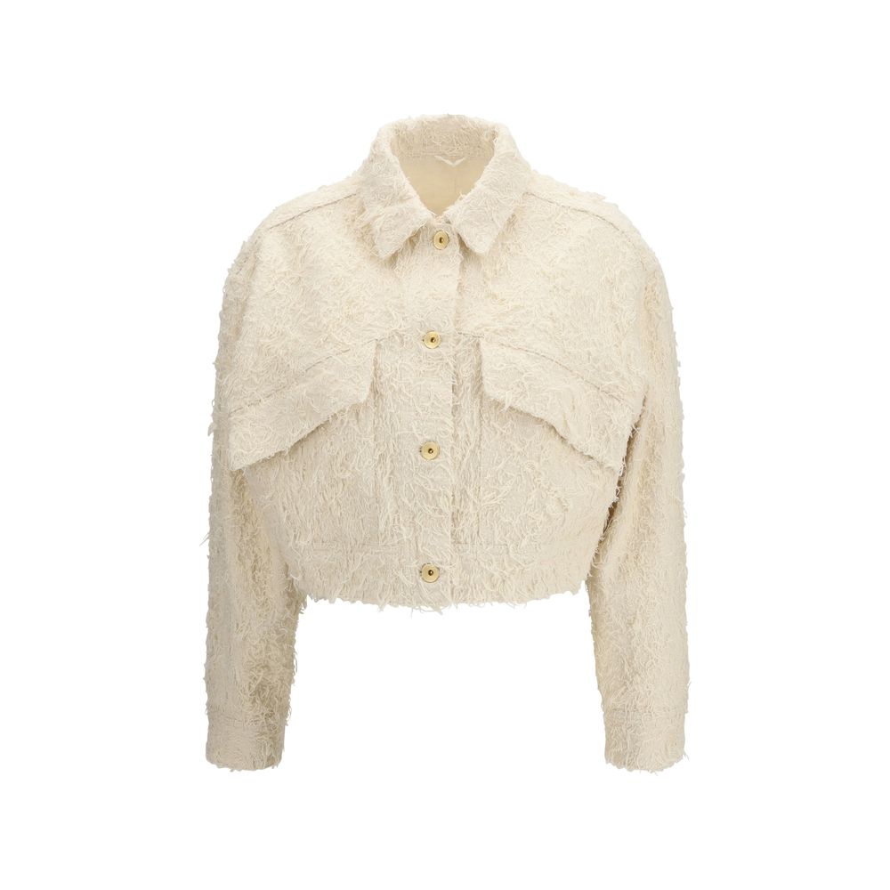 Brunello Cucinelli Beige Cotton Denim Jacket Brunello Cucinelli