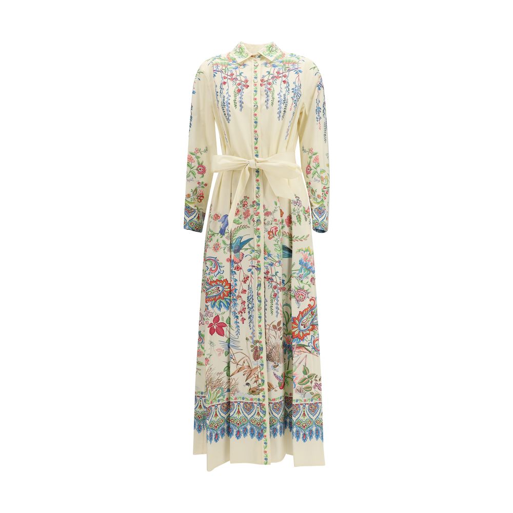 Etro White Cotton Casual Dress Etro