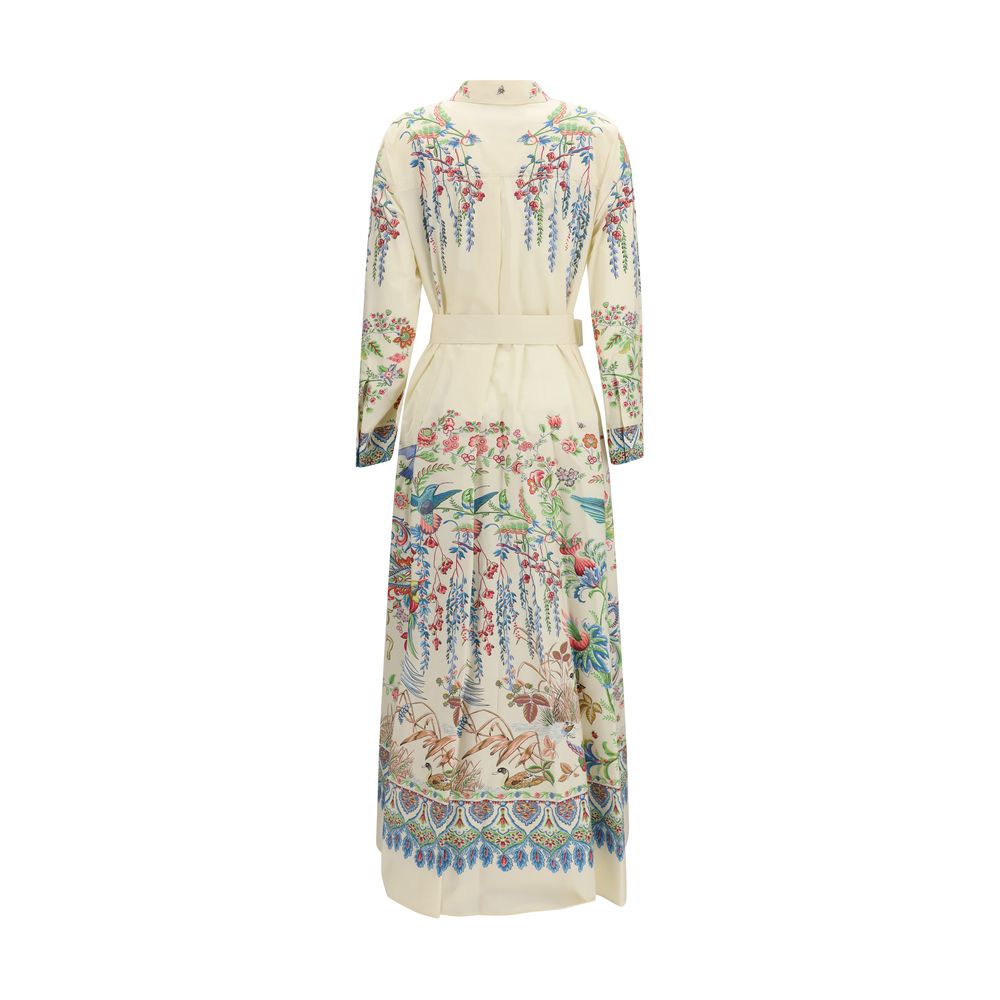 Etro White Cotton Casual Dress Etro
