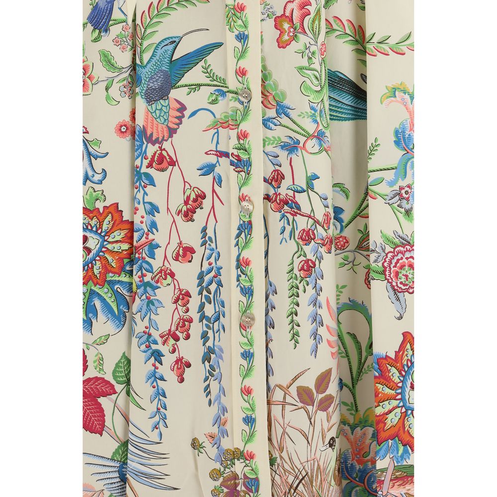 Etro White Cotton Casual Dress Etro