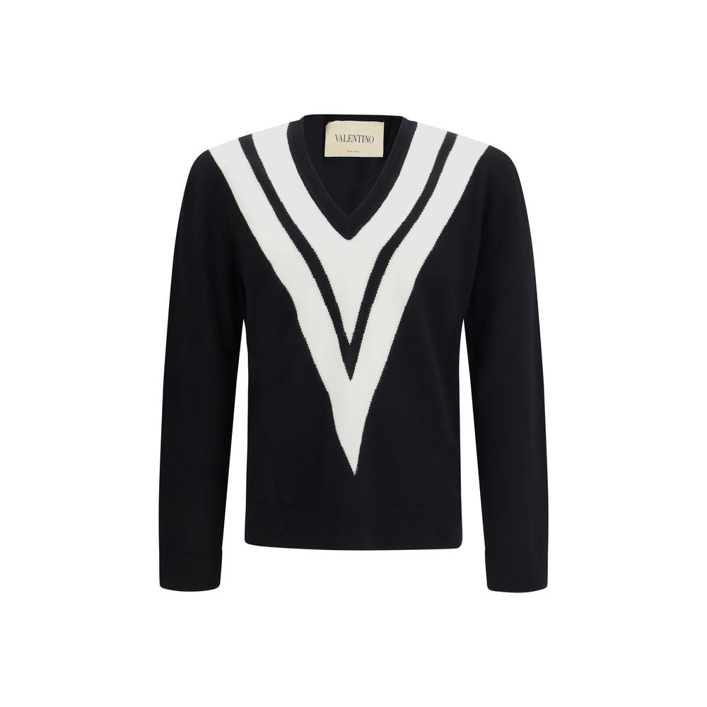 Valentino Garavani Black Wool Oves Aries Sweatshirt Valentino Garavani