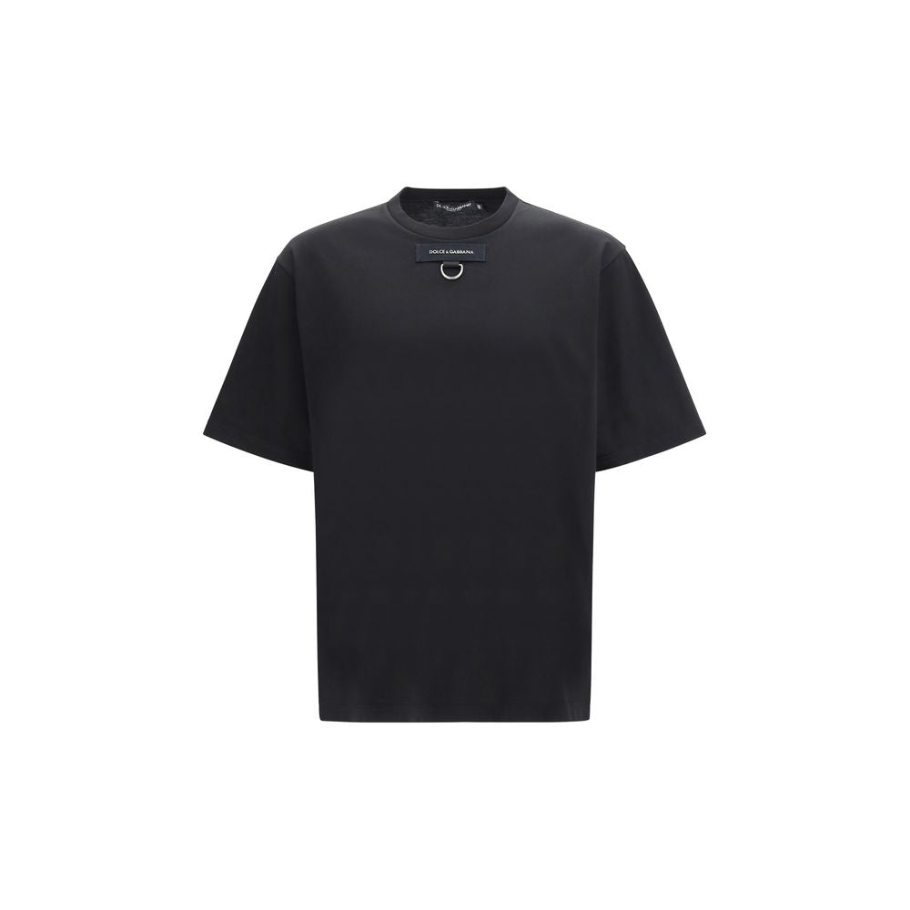 Dolce & Gabbana Black Cotton T-Shirt Dolce & Gabbana