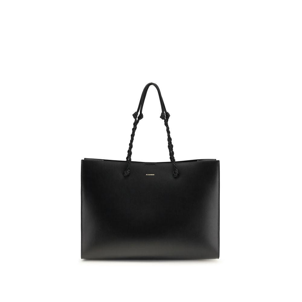 Jil Sander Black Calf Leather Bos Taurus Shoulder Bag Jil Sander