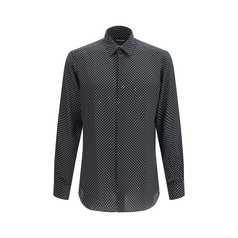 Tom Ford Black Silk Pattern Shirt Tom Ford