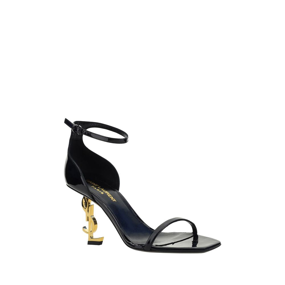 Saint Laurent Black Calf Leather Bos Taurus Platform Sandals Saint Laurent
