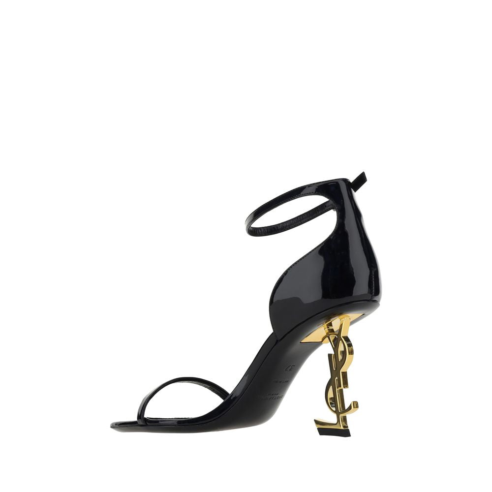 Saint Laurent Black Calf Leather Bos Taurus Platform Sandals Saint Laurent