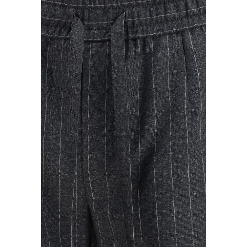 Dolce & Gabbana Gray Wool Oves Aries Casual Pants Dolce & Gabbana