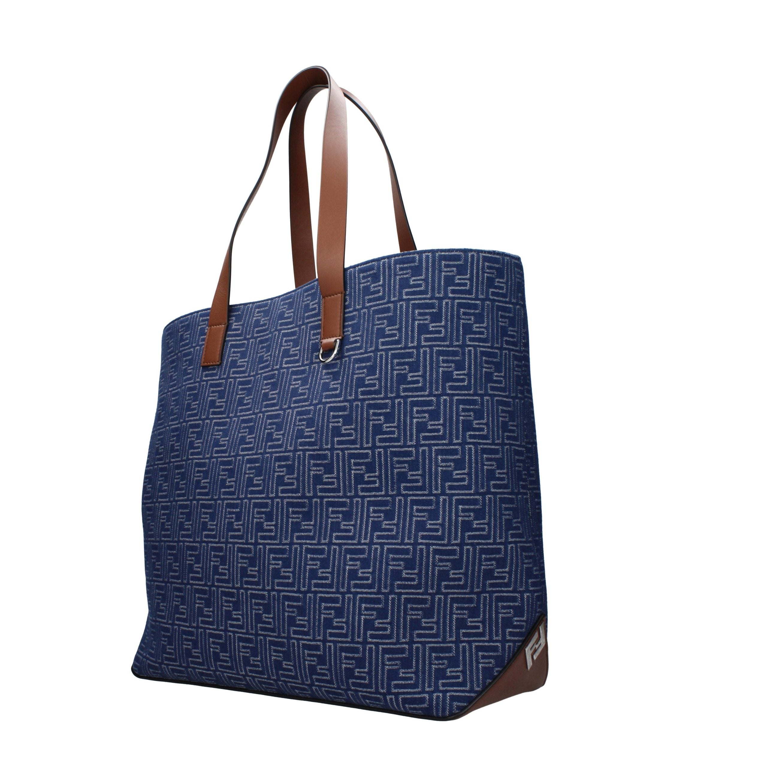 Fendi Blue Fabric Shoulder Bag Fendi