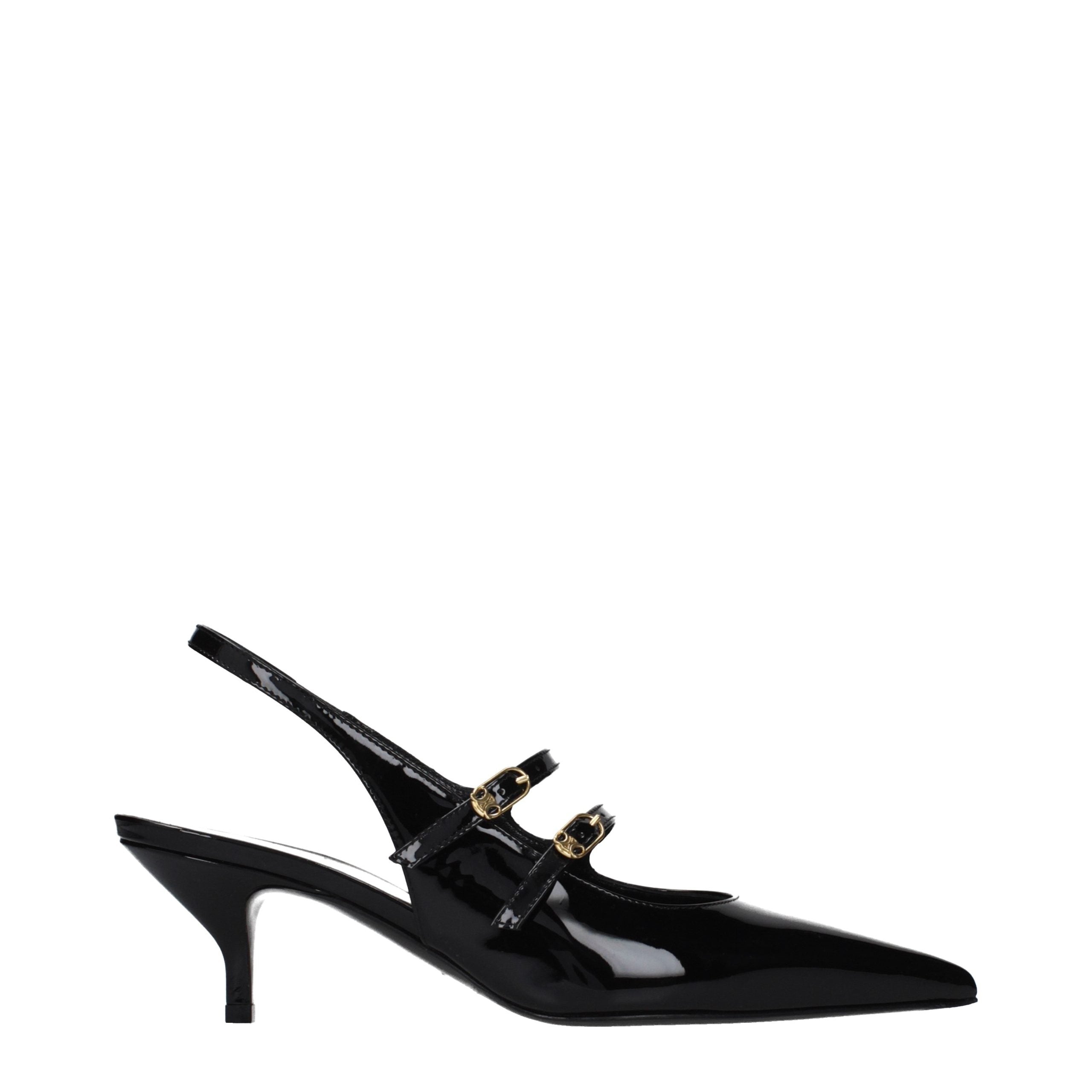 Celine Black Leather Sandals Celine