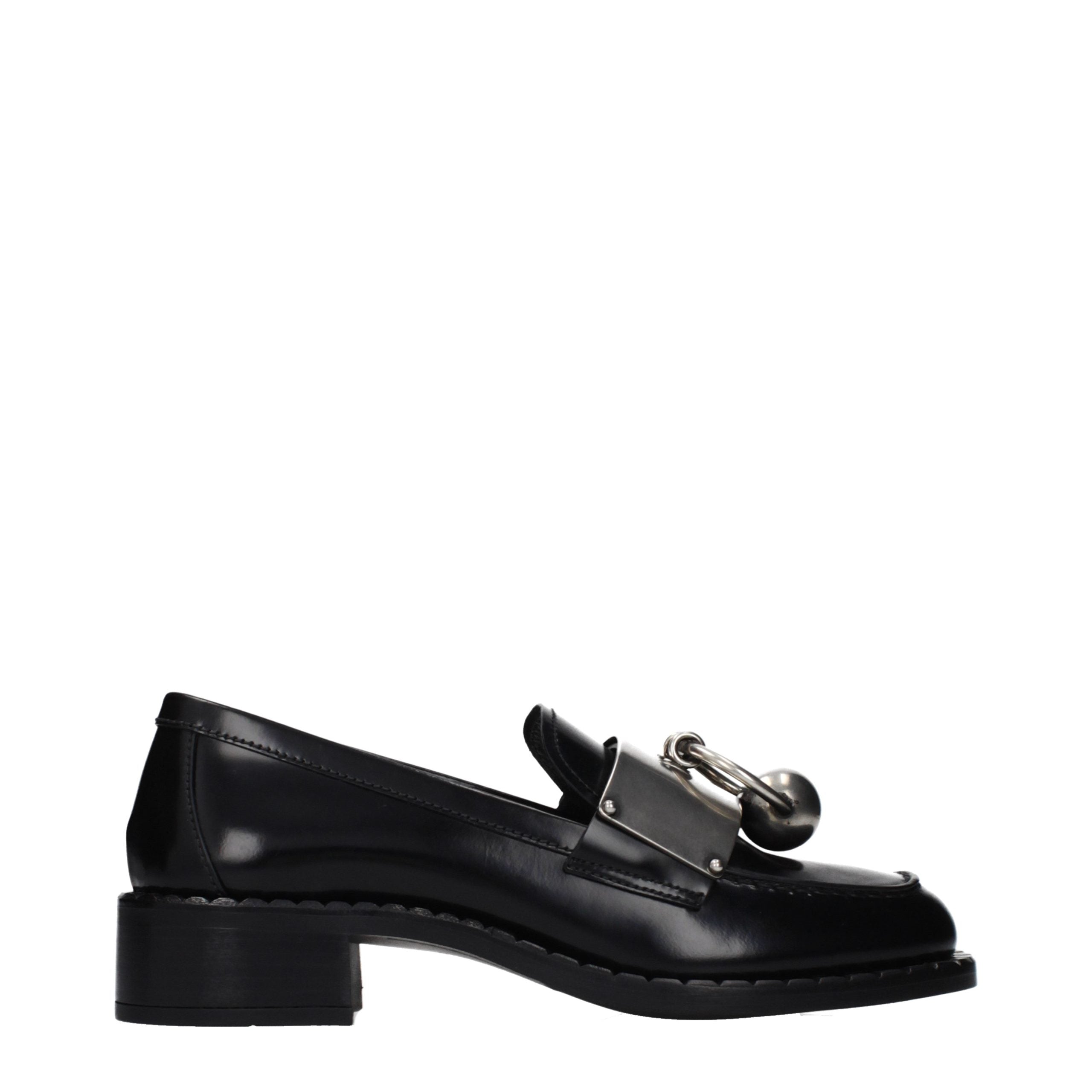 Prada Black Leather Slip-On Loafers Prada