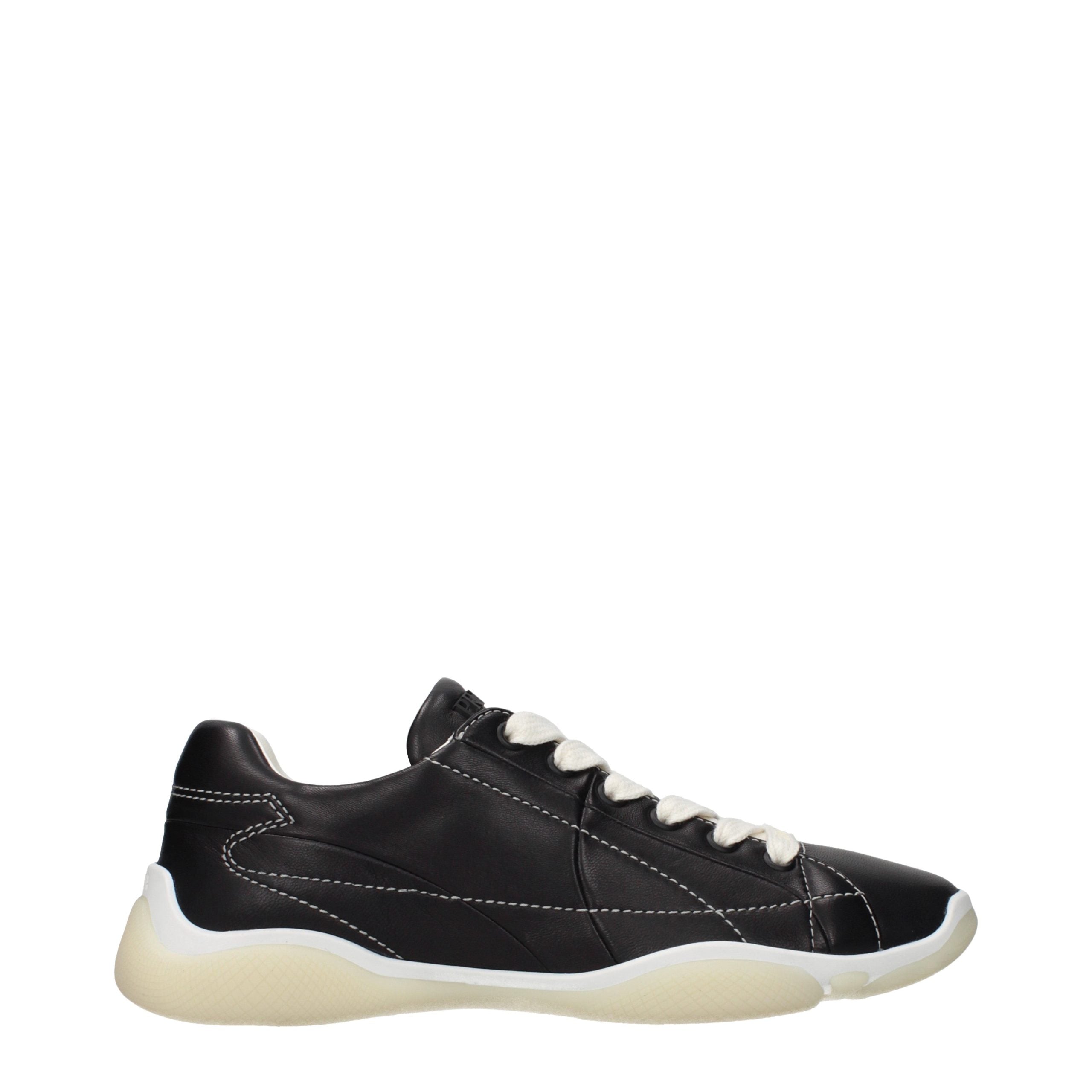 Prada Black Leather Sneakers Prada