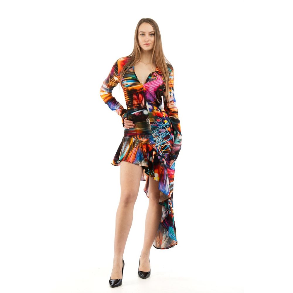 Moschino Multicolor Viscose Casual Dress Moschino