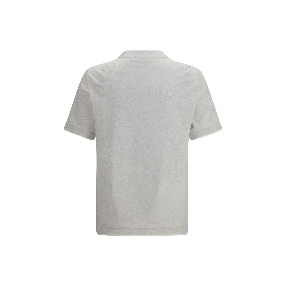 Brunello Cucinelli Gray Cotton T-Shirt Brunello Cucinelli