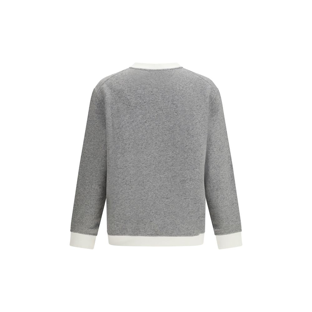 Brunello Cucinelli Gray Cotton Sweatshirt Brunello Cucinelli