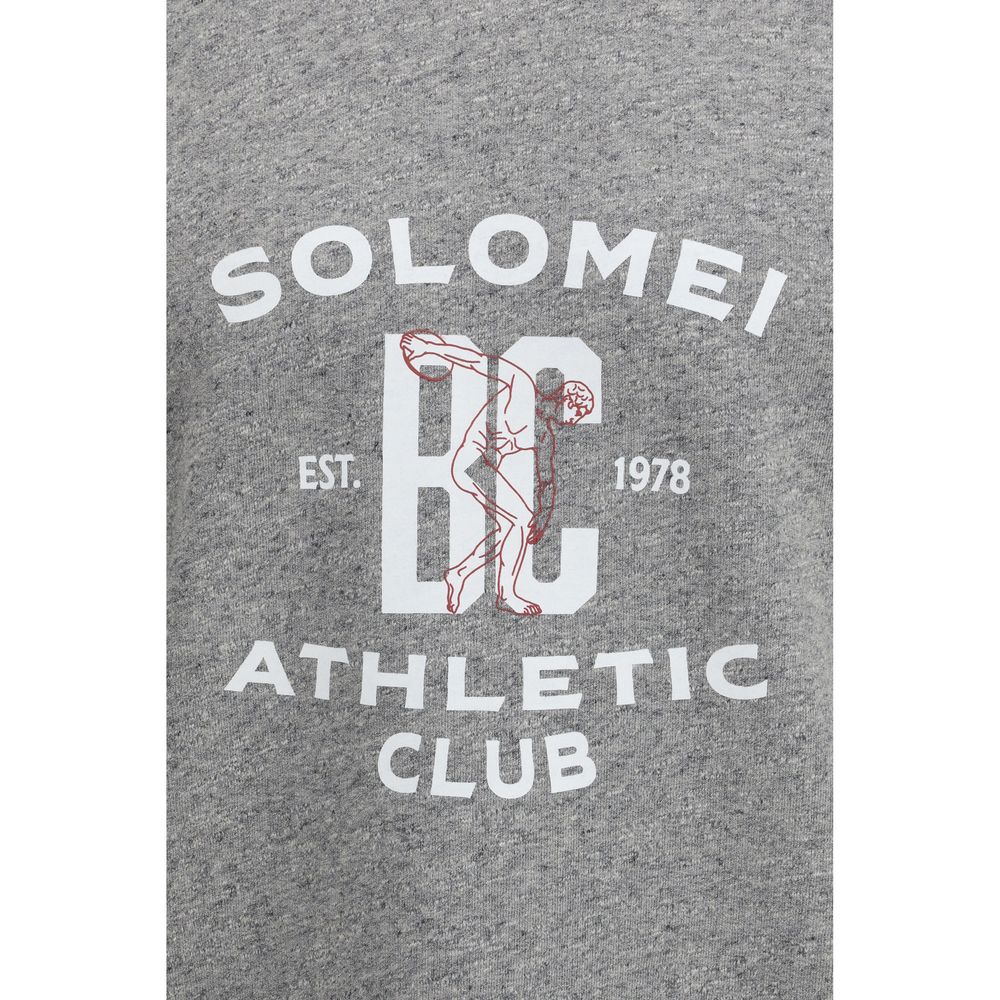 Brunello Cucinelli Gray Cotton Sweatshirt Brunello Cucinelli