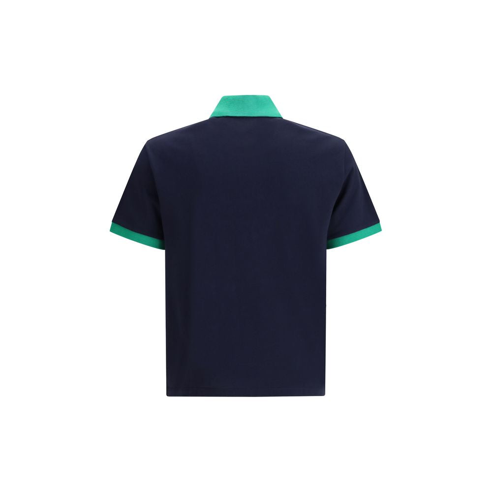 Versace Blue Cotton Polo Shirt Versace