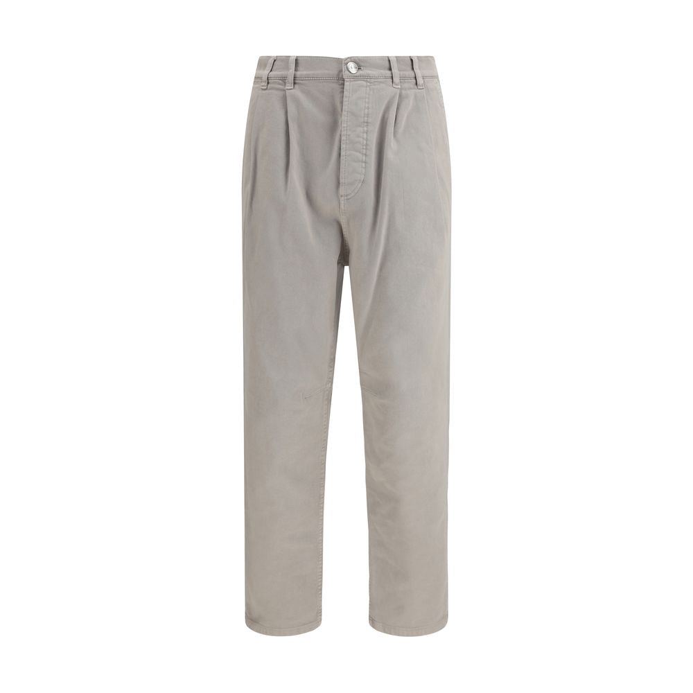 Brunello Cucinelli Beige Cotton Casual Pants Brunello Cucinelli